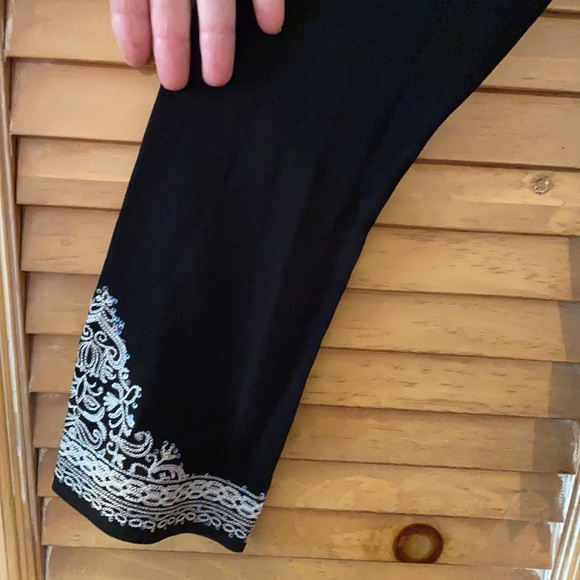 NWT Talbots sweater Black w/ embroidery sequins Lg - Picture 7 of 7